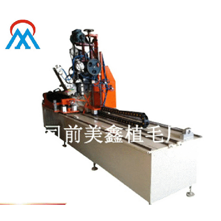 二軸高速圓棒刷鉆孔植毛一體機