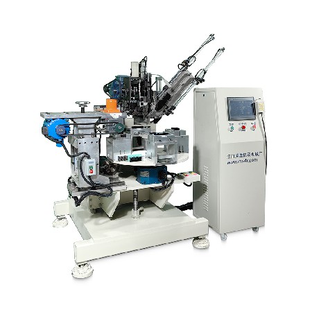 Brush hair planting and leveling machine